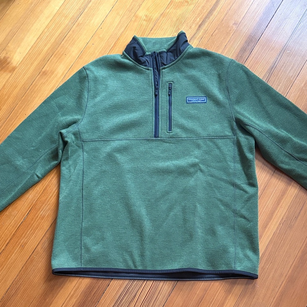 Vineyard Vines Olive Green Quarter-Zip Pullover